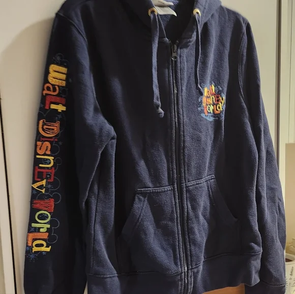 Disney Parks Walt Disney World Embroidered Full Zip up Hoodie Jacket. Size Small - Picture 5 of 7